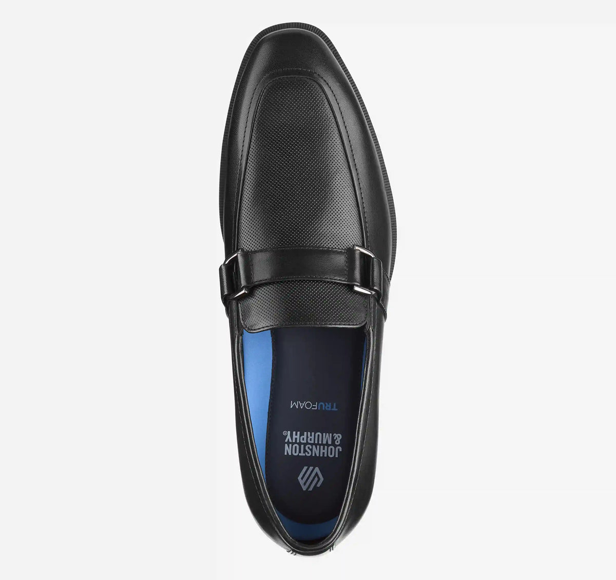 Gibbons Embossed Bit Loafer - Black Full-Grain Leather