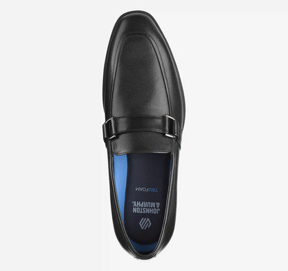 Gibbons Embossed Bit Loafer - Black Full-Grain Leather