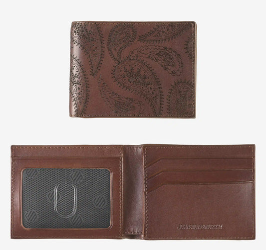 Dress Paisley Billfold Wallet - Mahogany