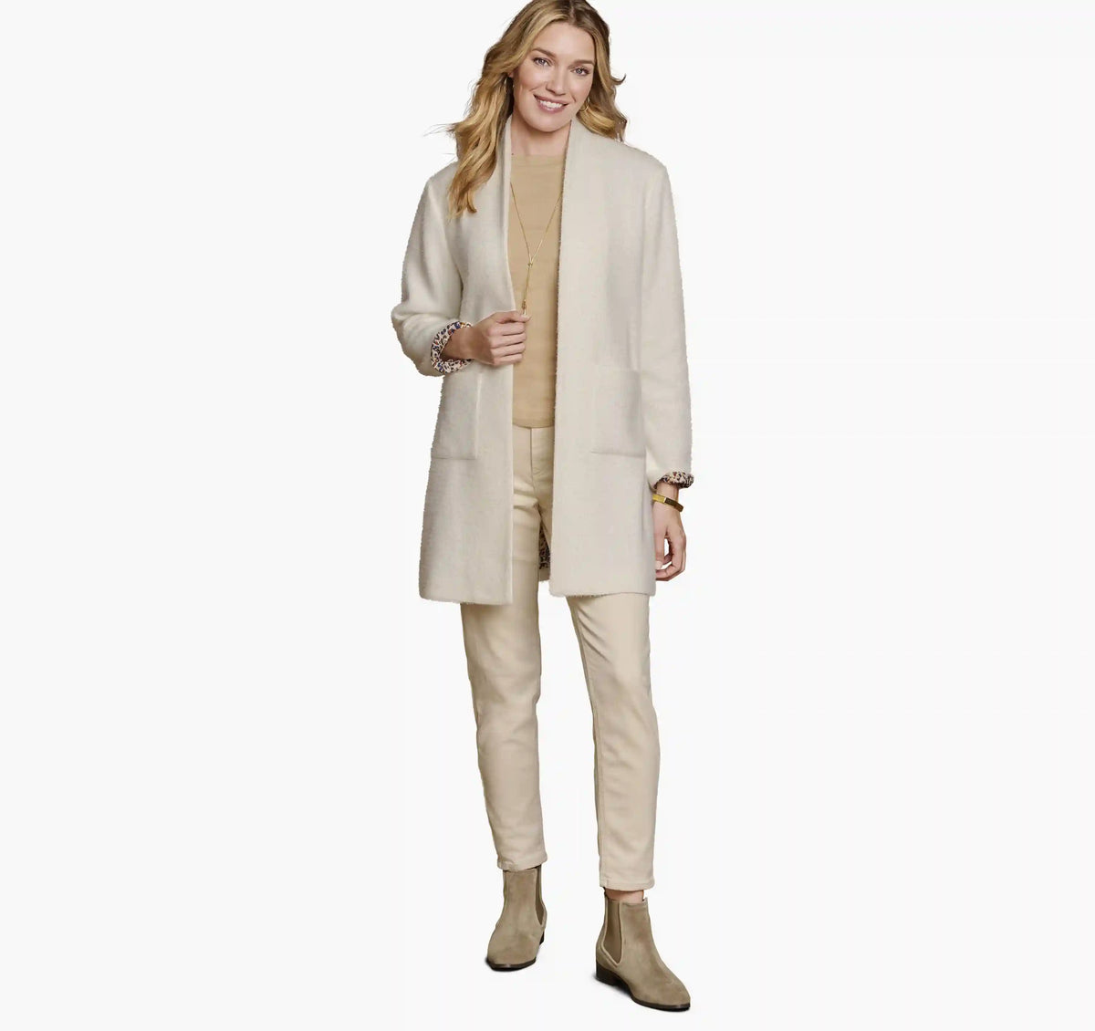 Eyelash Coatigan - Ivory