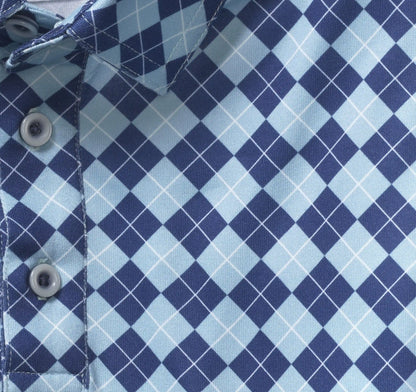 XC4® Performance Polo - Navy/Blue Argyle