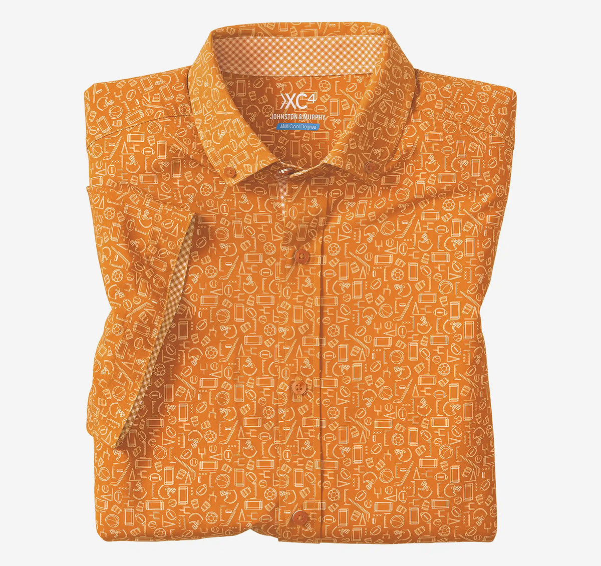 Game Day XC4® Short-Sleeve Multi-Sport Print Shirt - Orange