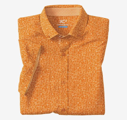 Game Day XC4® Short-Sleeve Multi-Sport Print Shirt - Orange