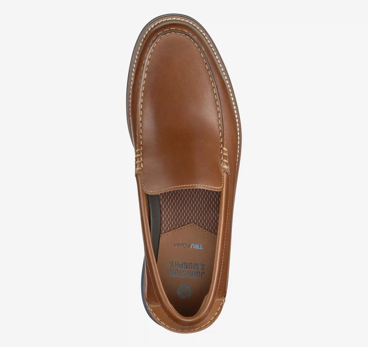 Upton Venetian Loafer - Tan Full Grain/Blue Sole