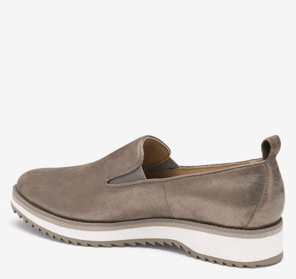Ulyssa Slip-On - Taupe Italian Metallic Kid Suede