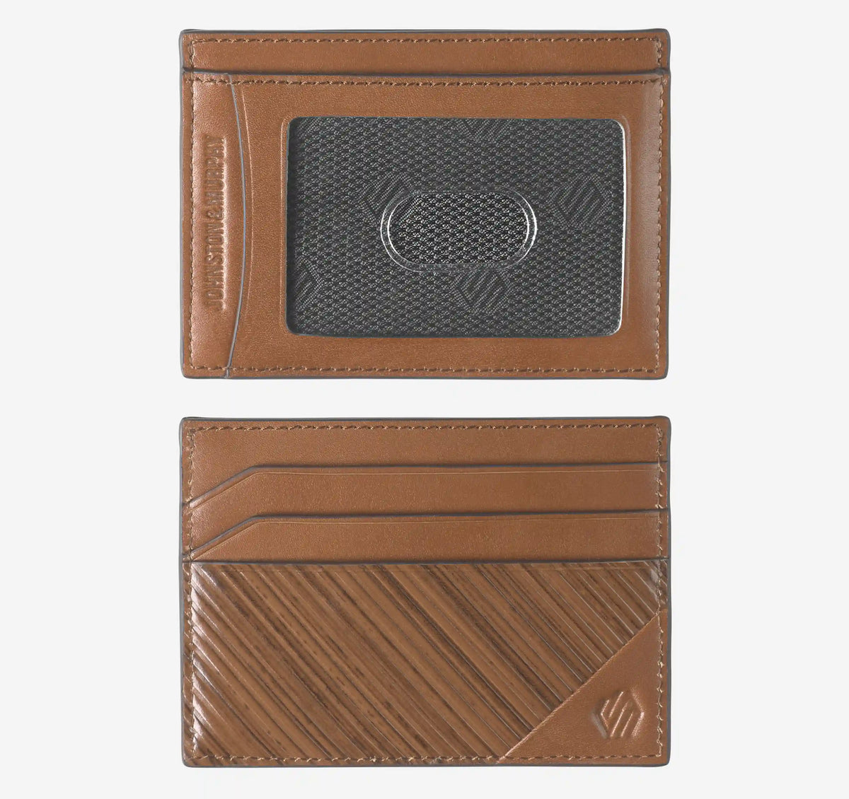 Hudson Diagonal-Etched Weekend - Tan Multi Full-Grain Leather