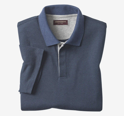 Tonal Polo - Navy Birdseye