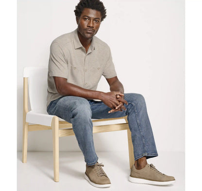 Riley Short-Sleeve Knit Shirt - Sand