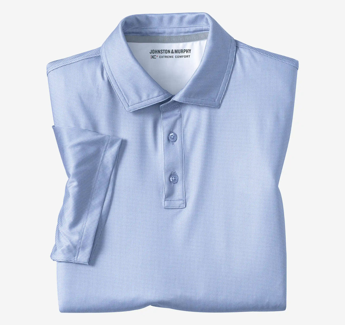 XC+™ Ace Performance Polo - Light Blue/White Gingham