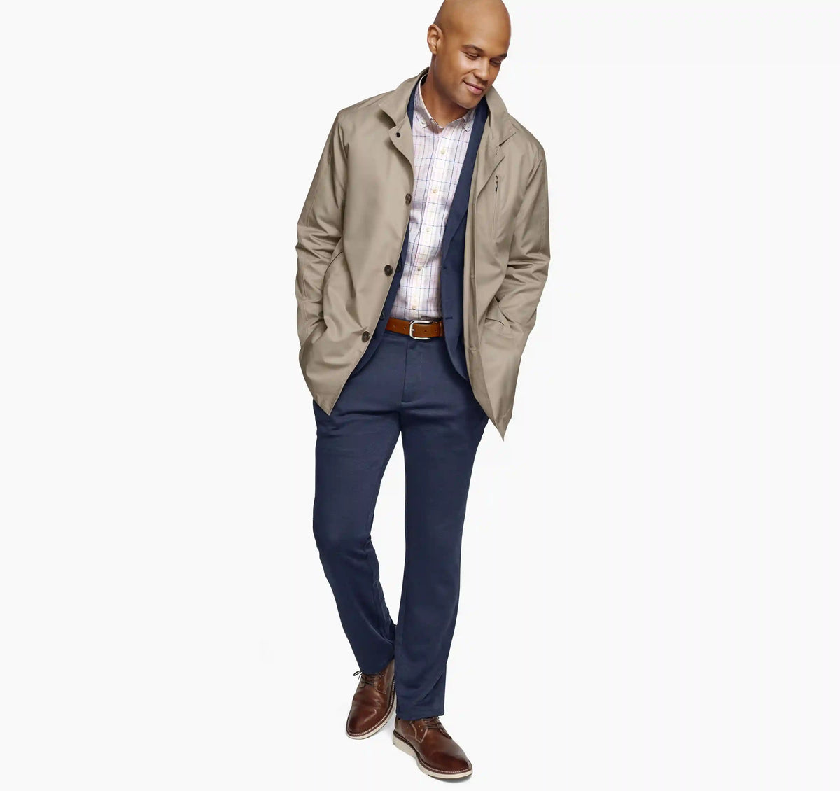Upton Water-Resistant Raincoat - Khaki
