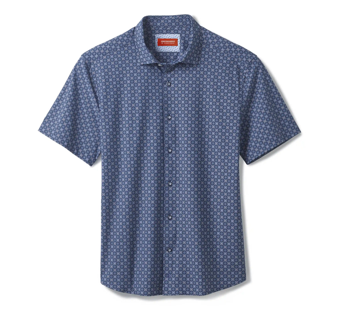 XC+™ Motion Short-Sleeve Print Knit Shirt - Navy Petal