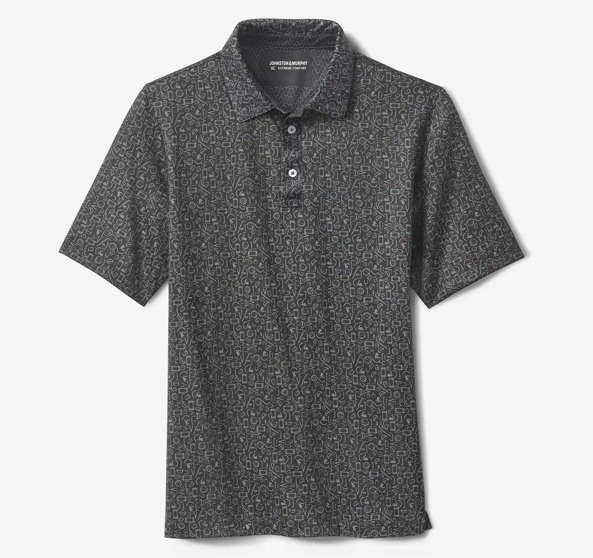 Game Day XC+™ Multi-Sport Print Polo - Black