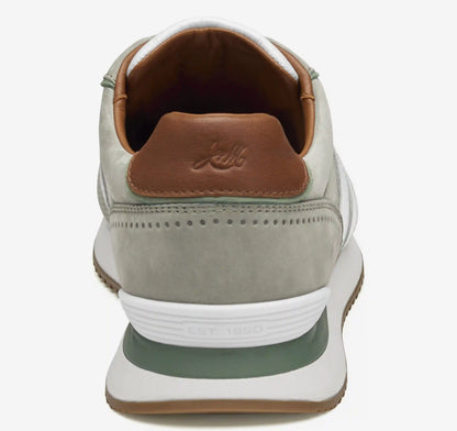 Morgan U-Throat Jogger - Sage Nubuck/White Croc-Embossed Full-Grain Leather