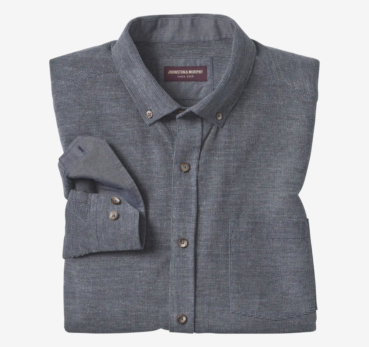 Textured Corduroy Shirt - Navy Textured