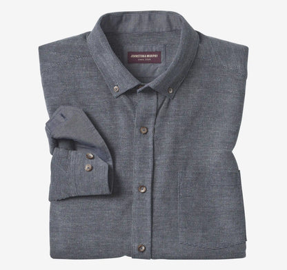 Textured Corduroy Shirt - Navy Textured
