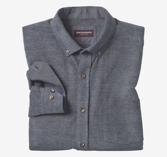 Textured Corduroy Shirt - Navy Textured
