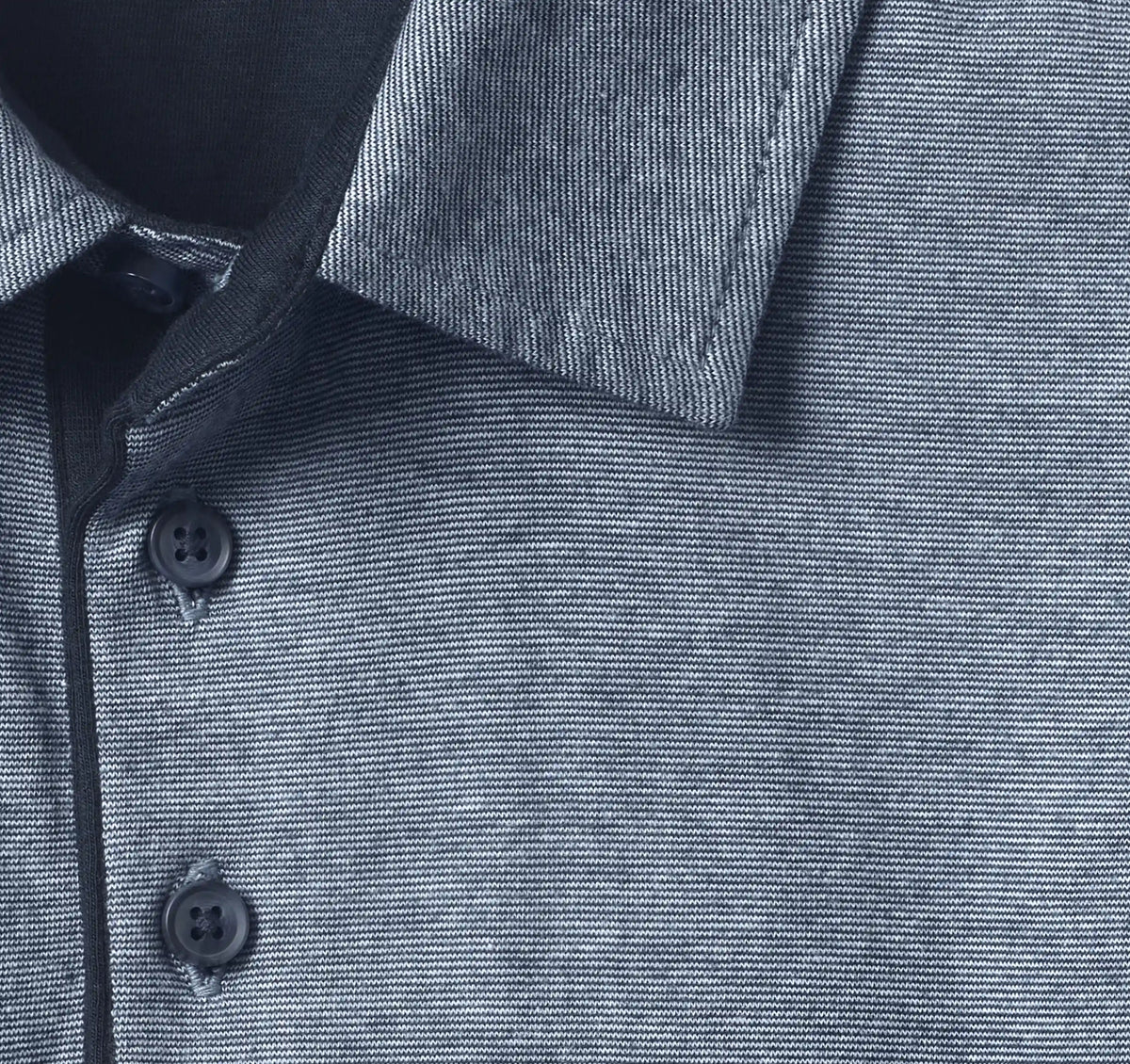 Fine-Stripe Polo - Light Blue/Navy Stripe