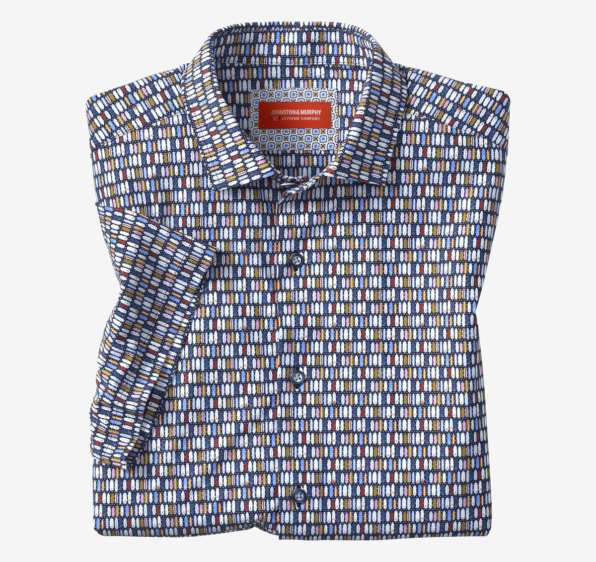 XC+™ Motion Short-Sleeve Print Knit Shirt - Navy Surfboard