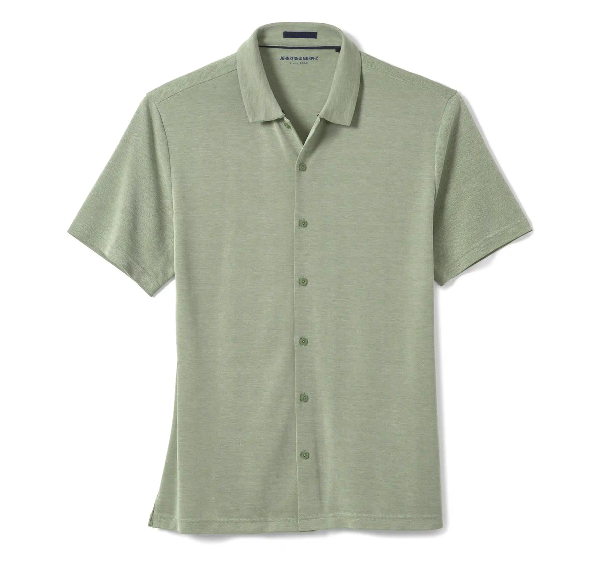Vintage Birdseye Button-Front Shirt - Green