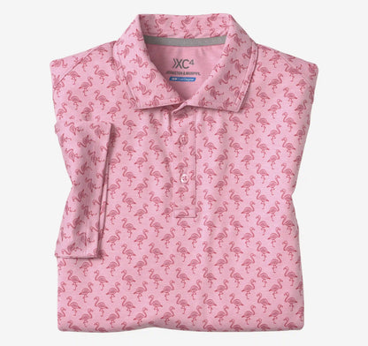XC4® Performance Print Polos + Cool Degree® - Pink Flamingo