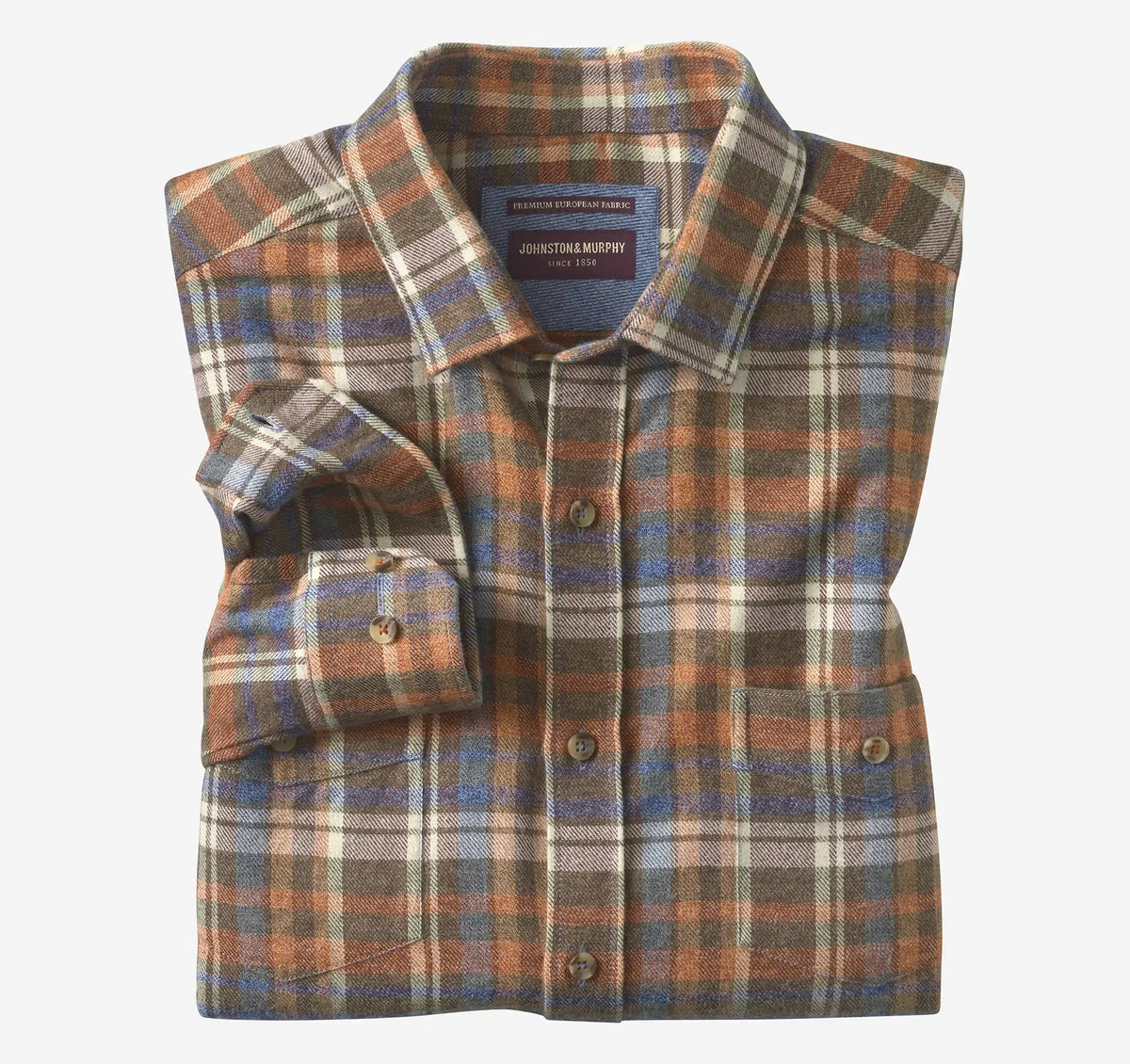 Woodson Heathered Shirt - Brown Multi Plaid