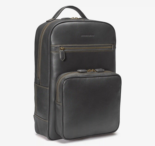 Rhodes Backpack - Black Pebbled Leather