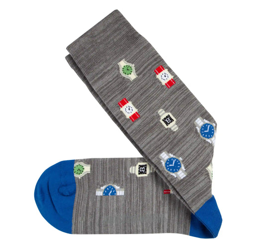 Novelty Socks - Charcoal Conversational Watches