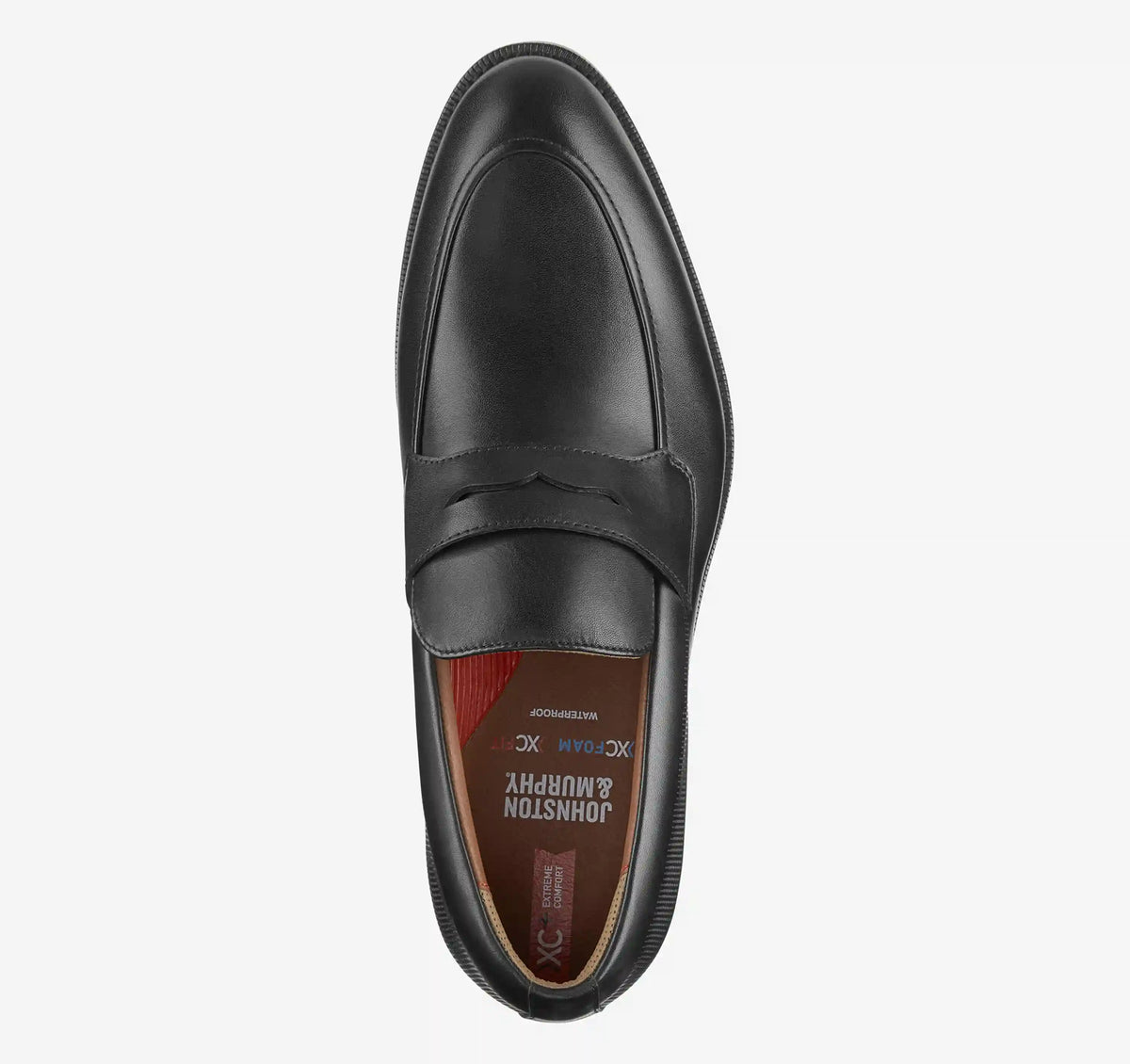 XC+™ Copley Penny Loafer - Black Waterproof Full Grain Leather