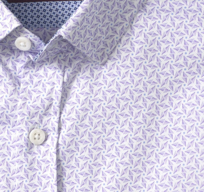 Logan Printed Long-Sleeve Shirt - Purple Pinwheel