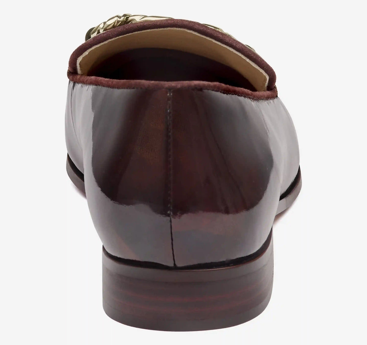 Ali Chain Loafer - Dark Brown Brushed Italian Patent Leather