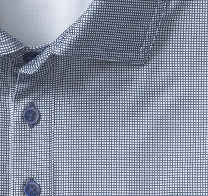 XC+™ Ace Performance Polo - Navy/White Gingham