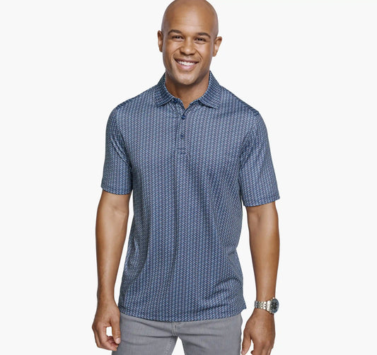 XC4® Performance Print Polos + Cool Degree® - Navy Micro Shark