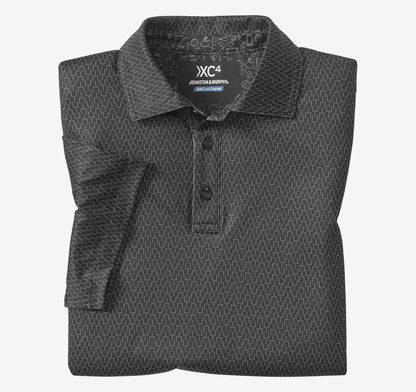 Game Day XC4® Goal Post Print Polo - Black