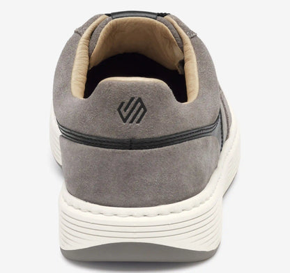 Dawson Moc Toe U-Throat - Gray Suede/Black Full-Grain Leather