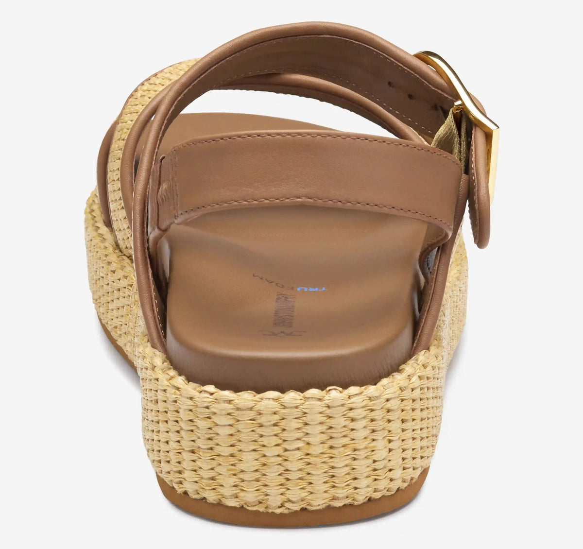 Carli Cross-Band Sandal - Natural Raffia/Cognac Nappa Leather
