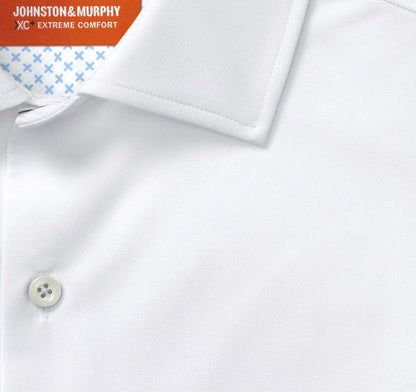 XC+™ Motion Long-Sleeve Dress Knit Shirt - White Solid
