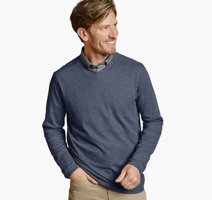 Icon Reversible V-Neck Pullover - Blue/Gray