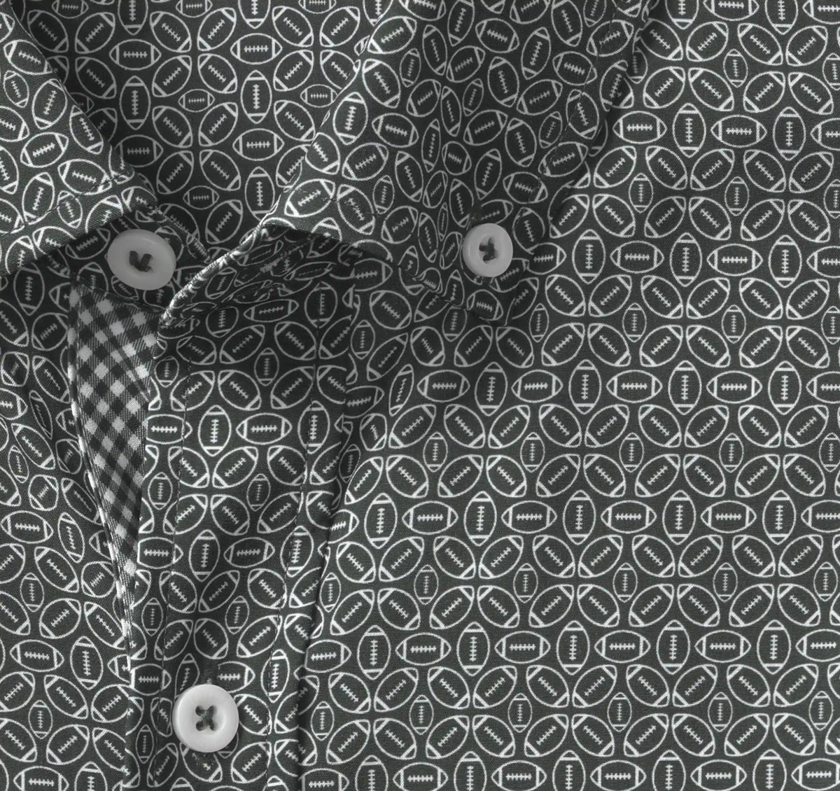 Game Day XC+™ Long-Sleeve Football Print Shirt - Black
