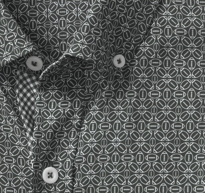 Game Day XC+™ Long-Sleeve Football Print Shirt - Black