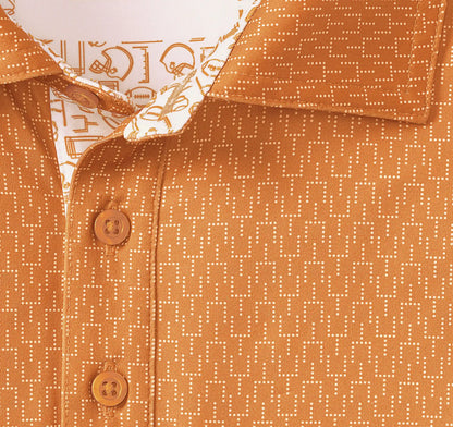 Game Day XC4® Goal Post Print Polo - Orange