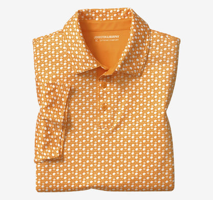 Game Day XC+™ Helmet-and-Football Print Polo - Orange