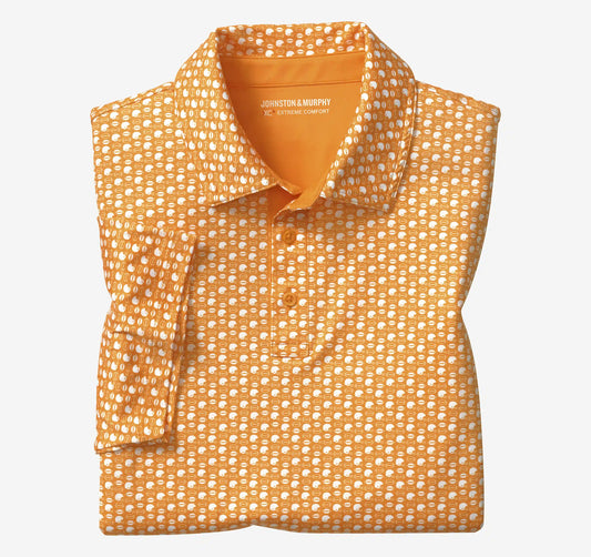 Game Day XC+™ Helmet-and-Football Print Polo - Orange