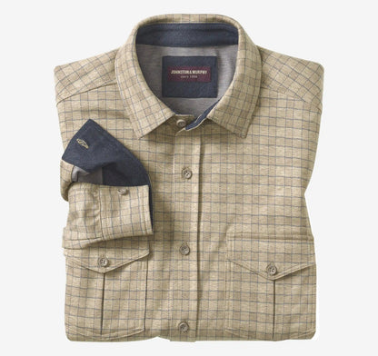 Eason Knit Shirt - Oatmeal Gingham