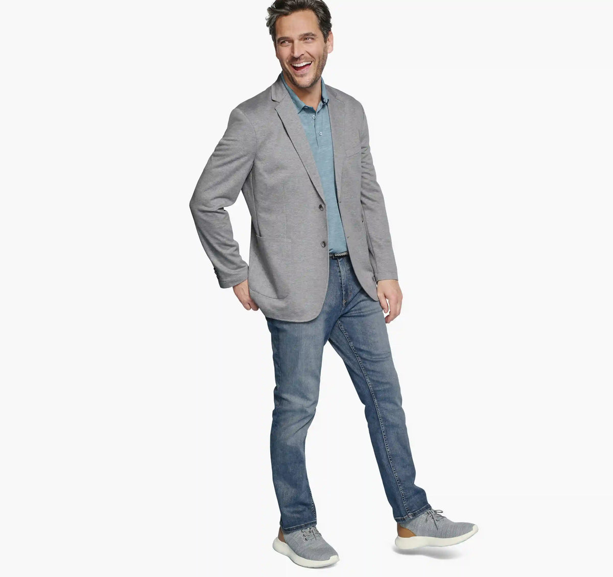 XC Flex® Pinnacle Knit Blazer - Gray Twill