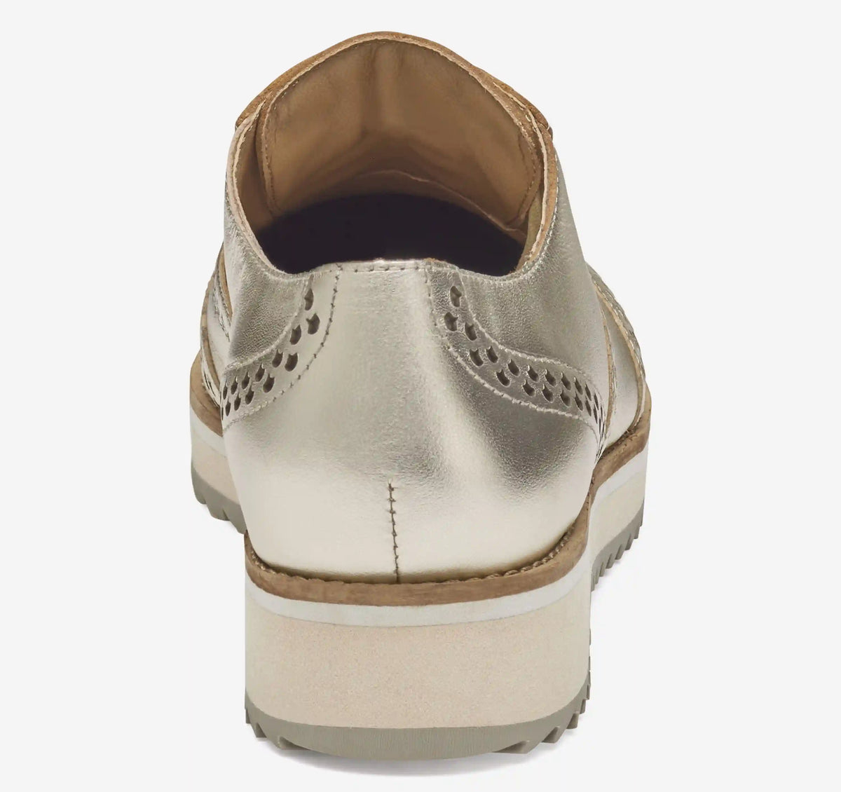 Ulyssa Wingtip - Gold Metallic Sheepskin
