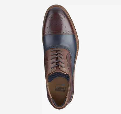 Conard 2.0 Cap Toe - Burgundy/Navy/Tan Hand-Finished Full-Grain Leather