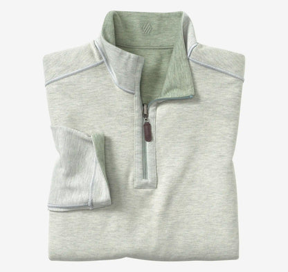 Icon Reversible Quarter-Zip - Sage/White