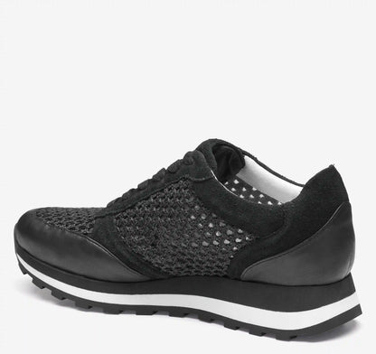 Piper Crochet Lace-Up - Black Suede/Crochet