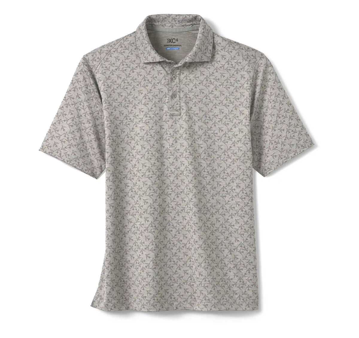 XC4® Performance Print Polos + Cool Degree® - Gray Airplane