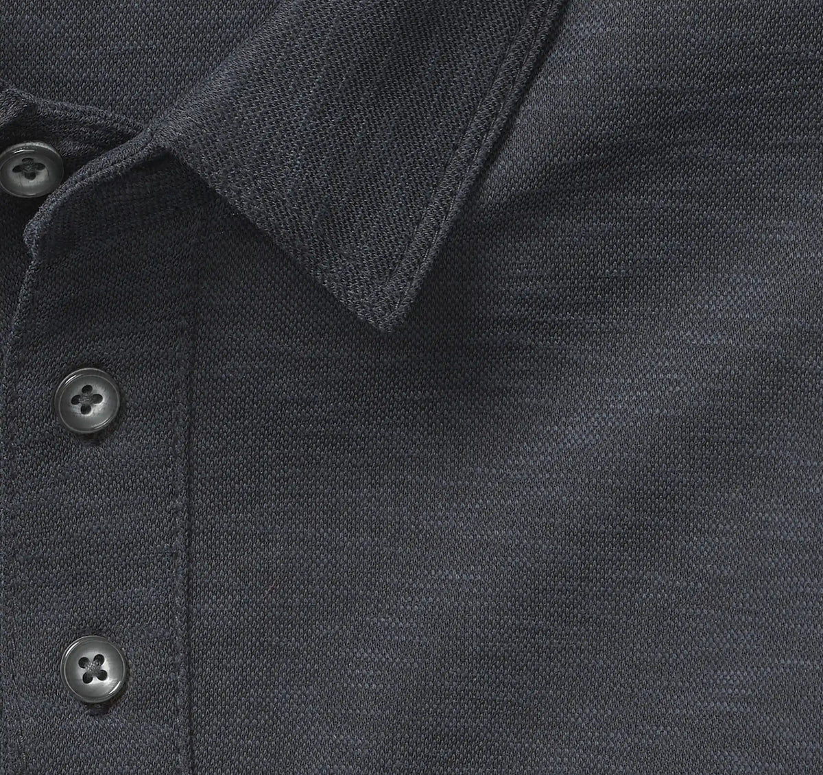 Vintage Slub Polo - Black